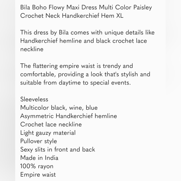 Bila Paisley Handkerchief Maxi Dress - Picture 9 of 9